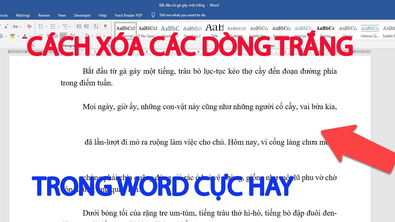 Cách Xóa Khoảng Trắng Giữa Các Đoạn Trong Word