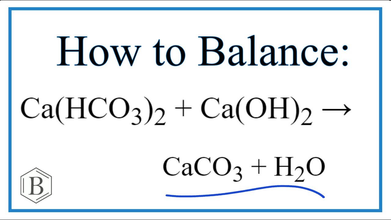 Phương trình ion của Ca(HCO3)2 + Ca(OH)2