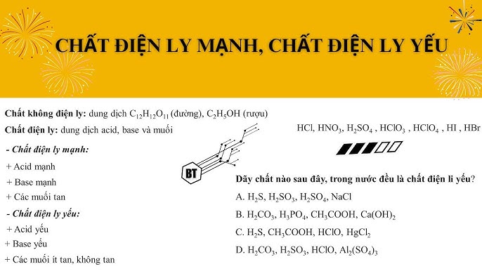 Ca(HCO3)2 là chất điện li mạnh hay yếu?