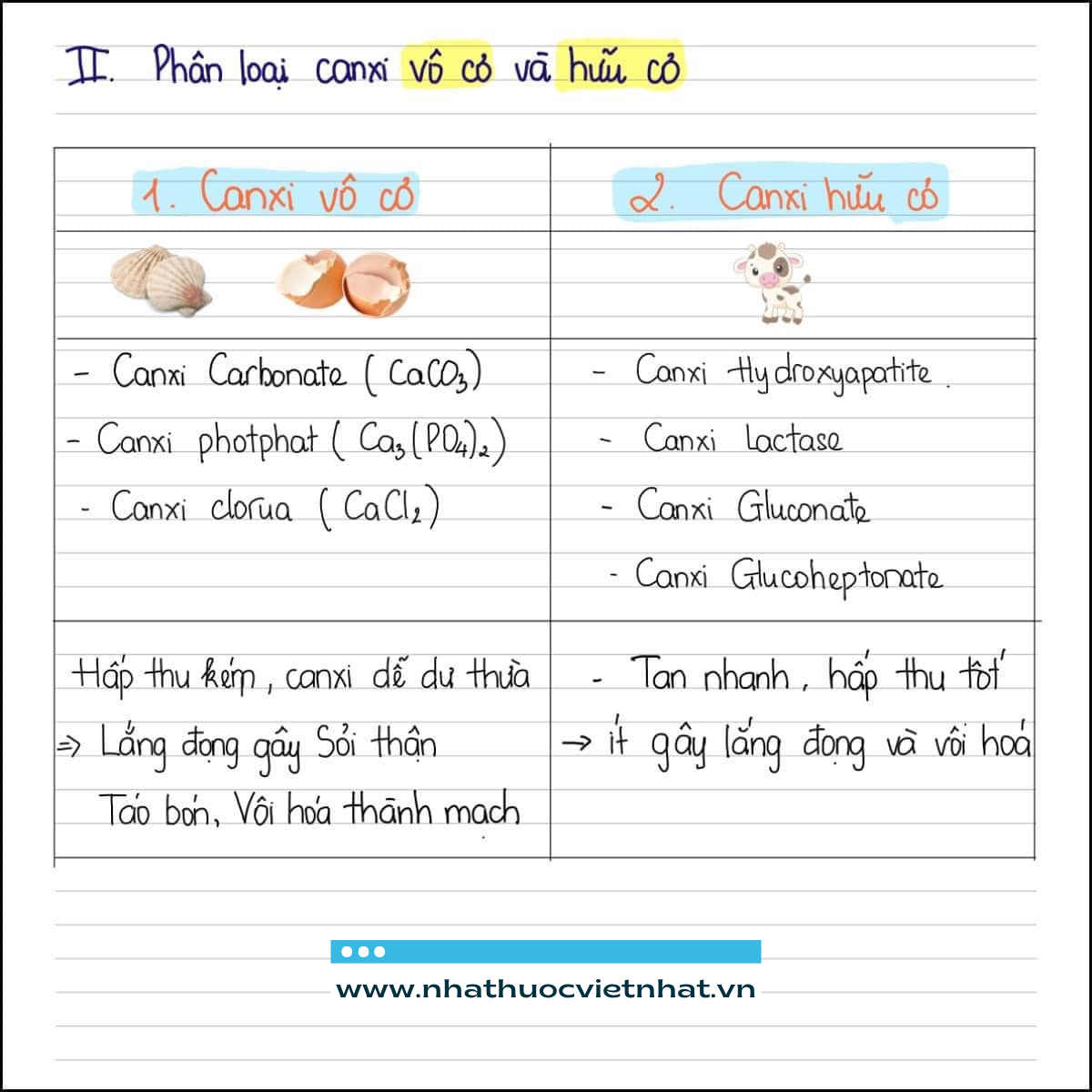 Calcium Carbonate Là Canxi Hữu Cơ?