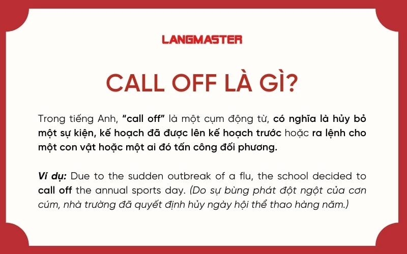 Called Off Là Gì?