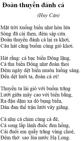 Hoàn cảnh sáng tác bài thơ Đoàn thuyền đánh cá Gallery 2