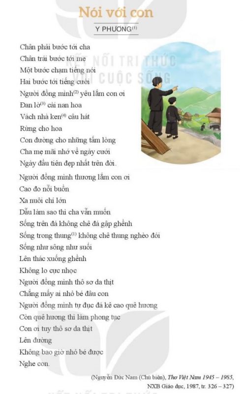 Cảm nhận về bài thơ Nói với con ngắn nhất