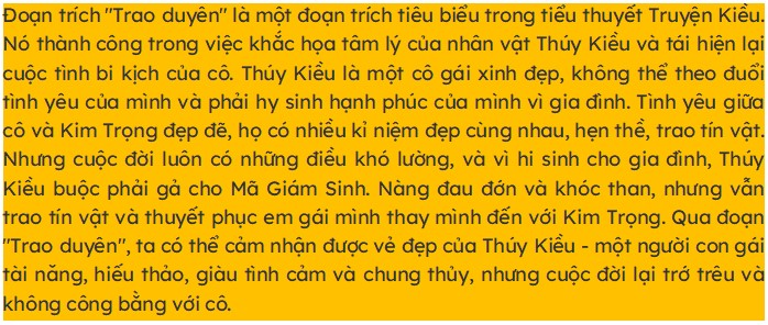 Cảm nhận về nhân vật Thúy Kiều