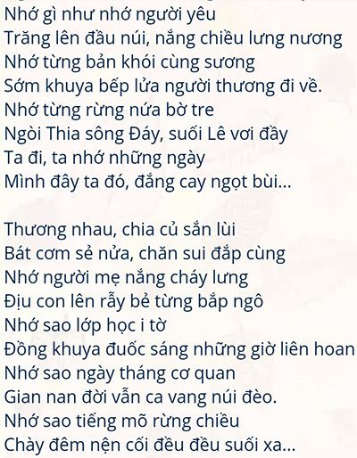 Cảm Nhận Nhớ Gì Như Nhớ Người Yêu