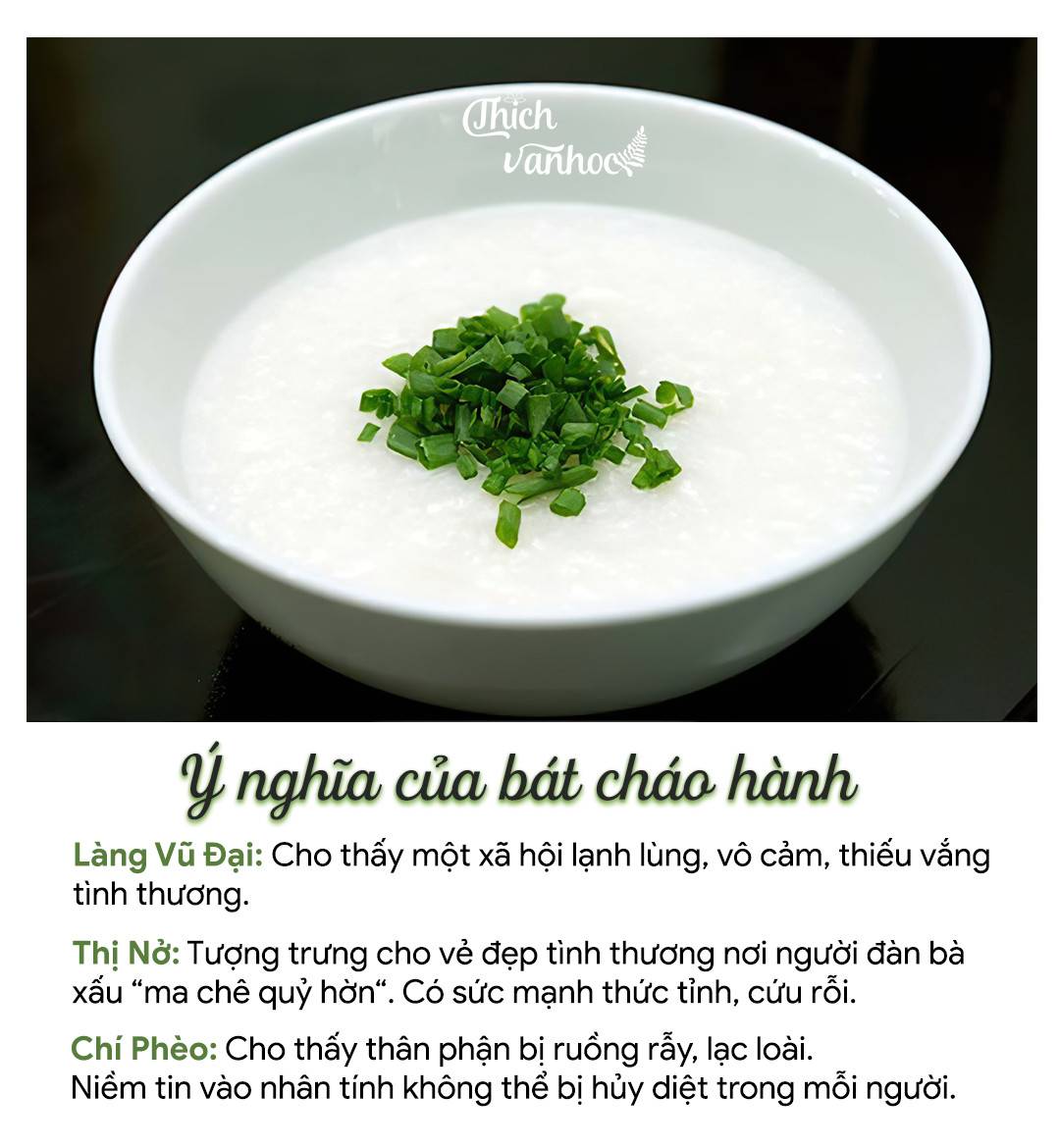 Cảm nhận về chi tiết bát cháo hành