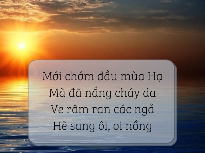 Thơ Về Nắng Nóng:  Tuyển Tập Những Vần Thơ Hay Nhất Gallery 1