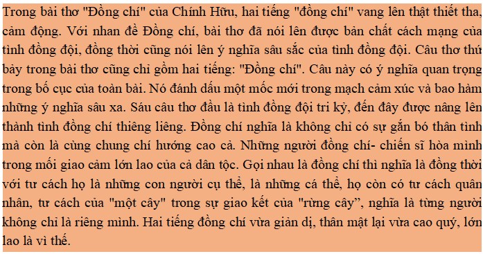 Viết đoạn văn ghi lại cảm nghĩ về bài thơ Tự do Đồng chí Gallery 1