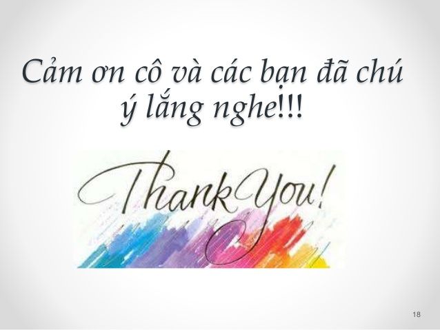 Cảm ơn đã lắng nghe bài thuyết trình