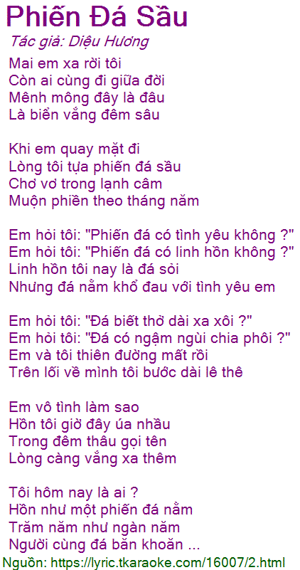 Lời Bài Phiến Đá Sầu Gallery 1
