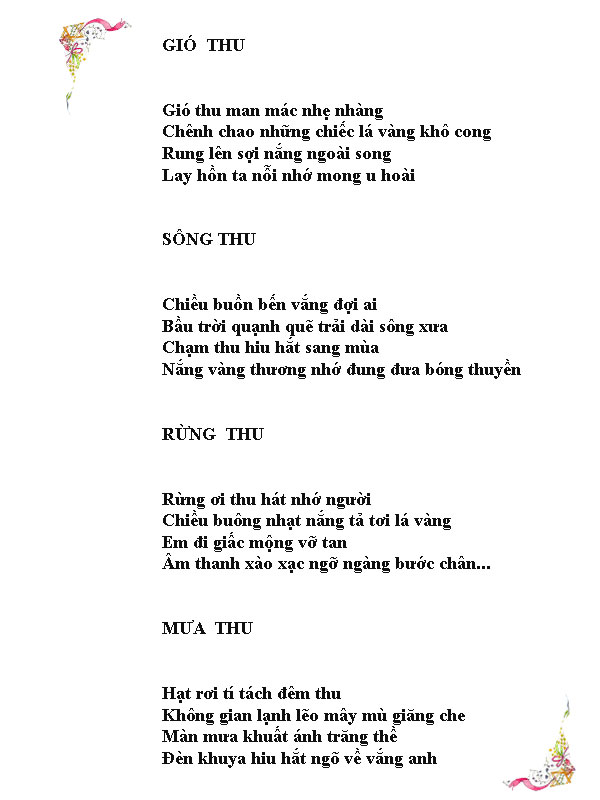 Thơ Về Mùa Thu Tự Sáng Tác Gallery 2