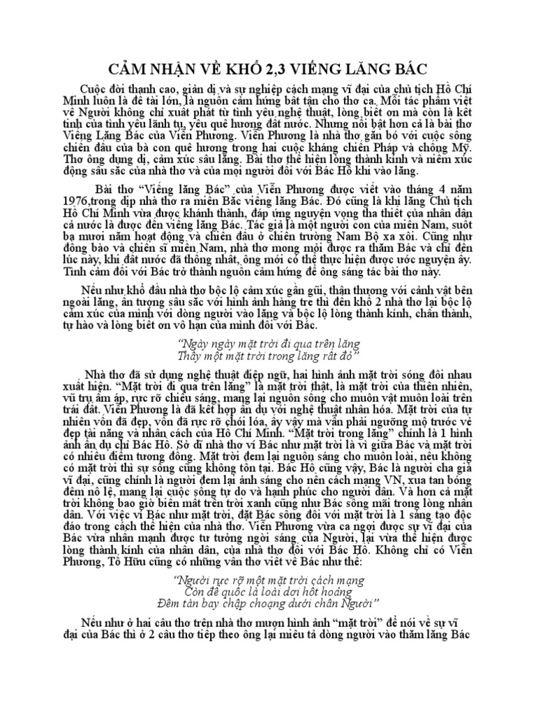 Phân tích Viếng lăng Bác khổ 2 Gallery 2