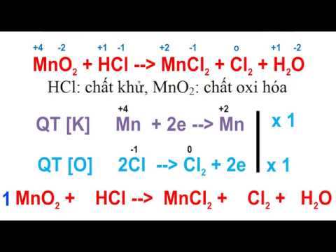 Phản ứng MnO2 + HCl → MnCl2 + Cl2 + H2O Gallery 1