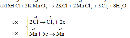 Cân bằng phương trình KMnO4 + HCl