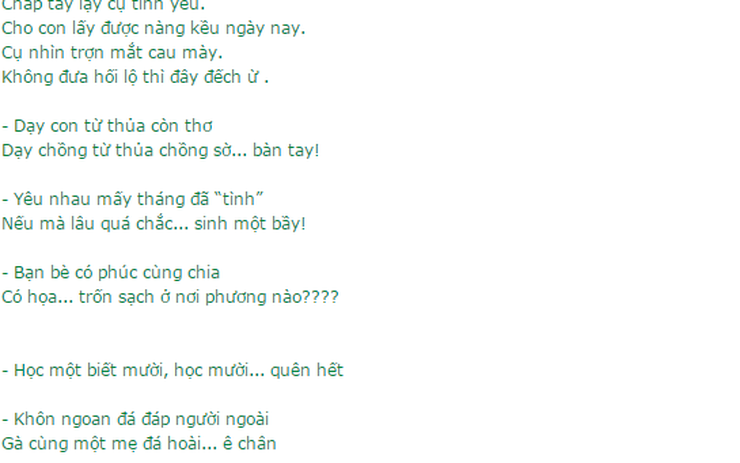 Tục tĩu thơ chế bậy - Những bài thơ chế hài hước và phản cảm Gallery 1