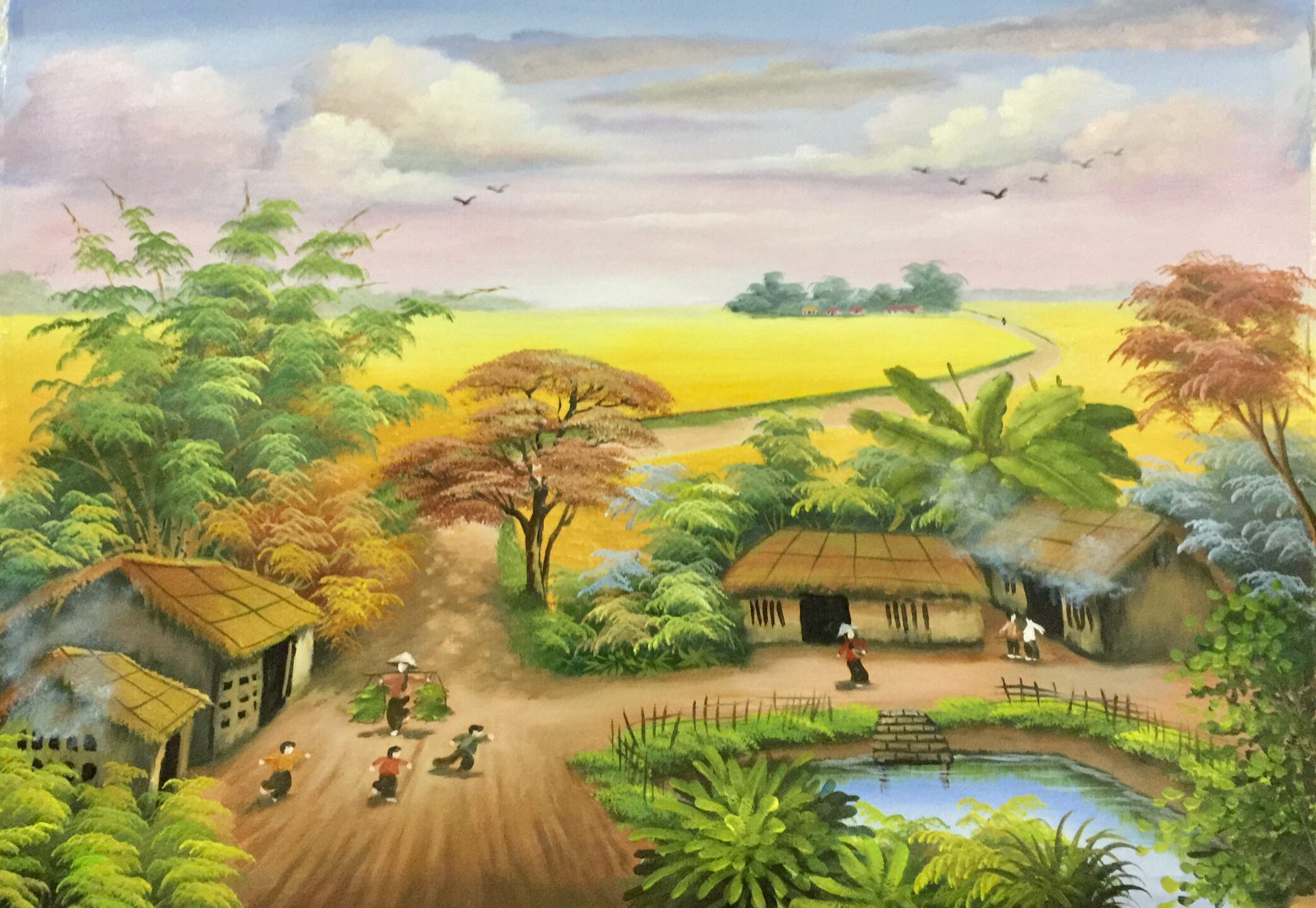 Cảnh Làng Quê Thanh Bình