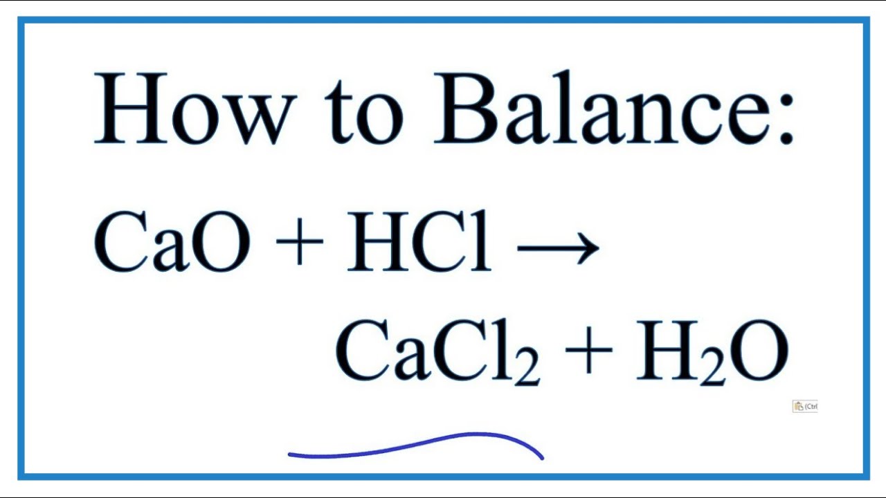 Cao + HCl → Phản ứng và Sản phẩm