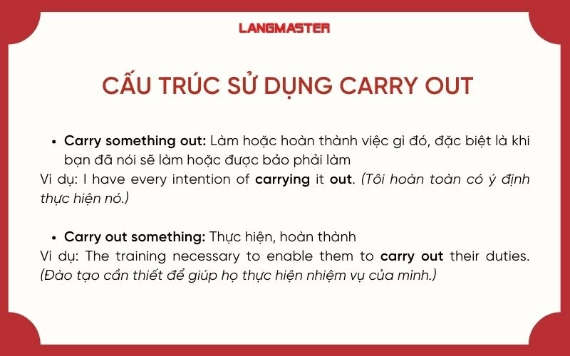Carry Out Là Gì?