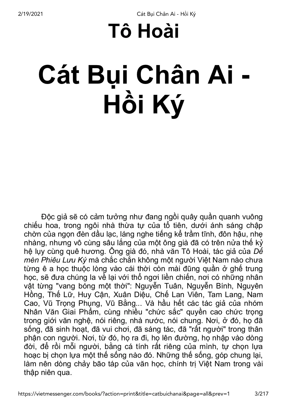 Cát Bụi Chân Ai Đoạn H
