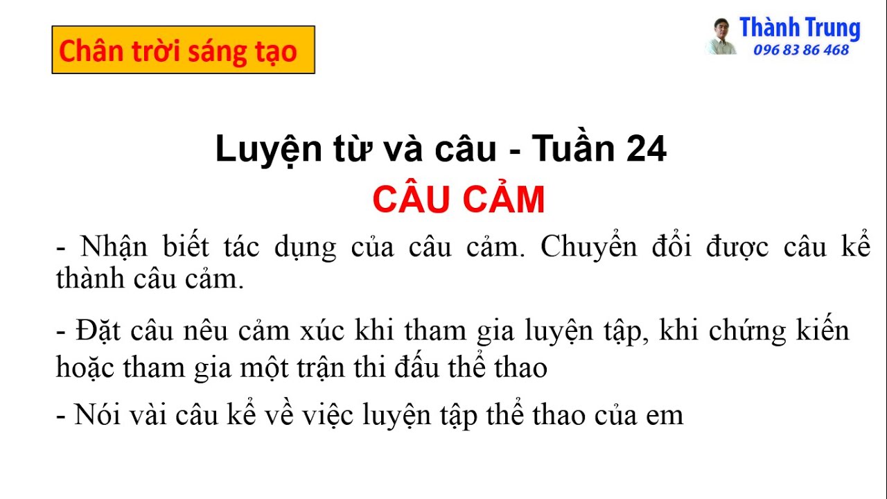 Luyện Từ và Câu Lớp 4: Câu Cảm Gallery 1