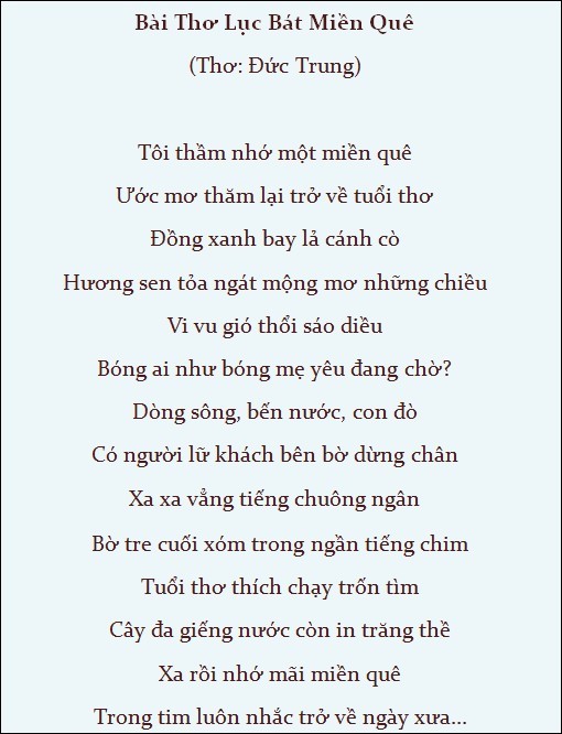 Chuyện, Bài Văn, Bài Thơ Về Quê Hương Đất Nước