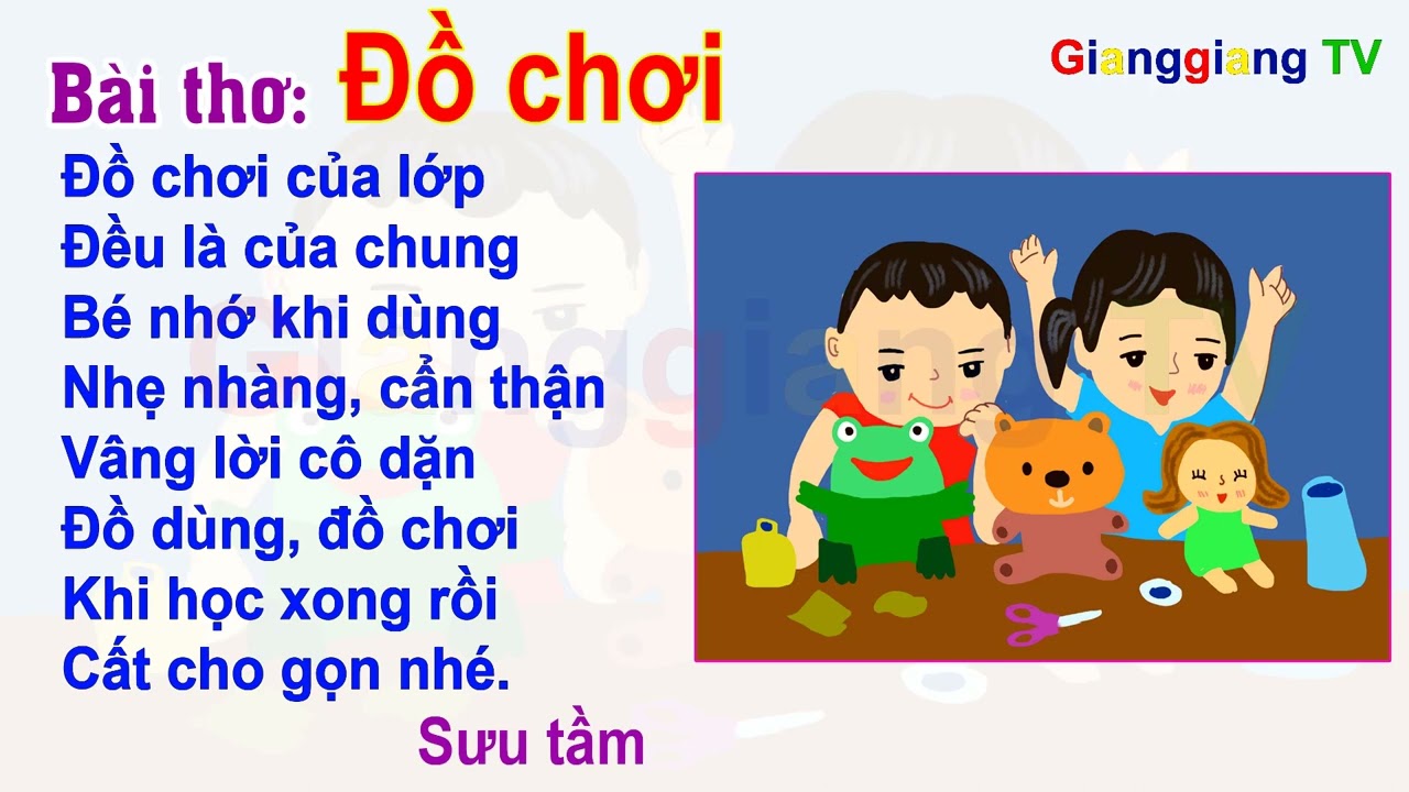 Câu chuyện về đồ chơi của bé mầm non