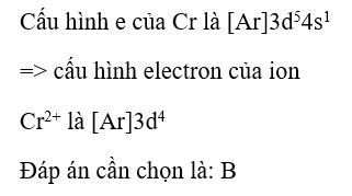 Cấu hình electron của ion Cr3+