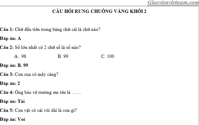 Câu Hỏi Lớp 2: Những Bài Toán, Câu Hỏi Hay và Cách Giải Đơn Giản