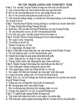 Trả lời câu hỏi bài Sơn Tinh Thủy Tinh lớp 6 Gallery 2