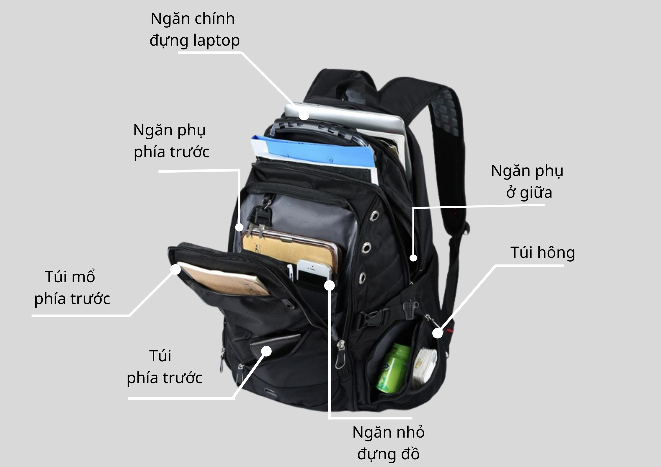Cấu tạo của chiếc cặp sách