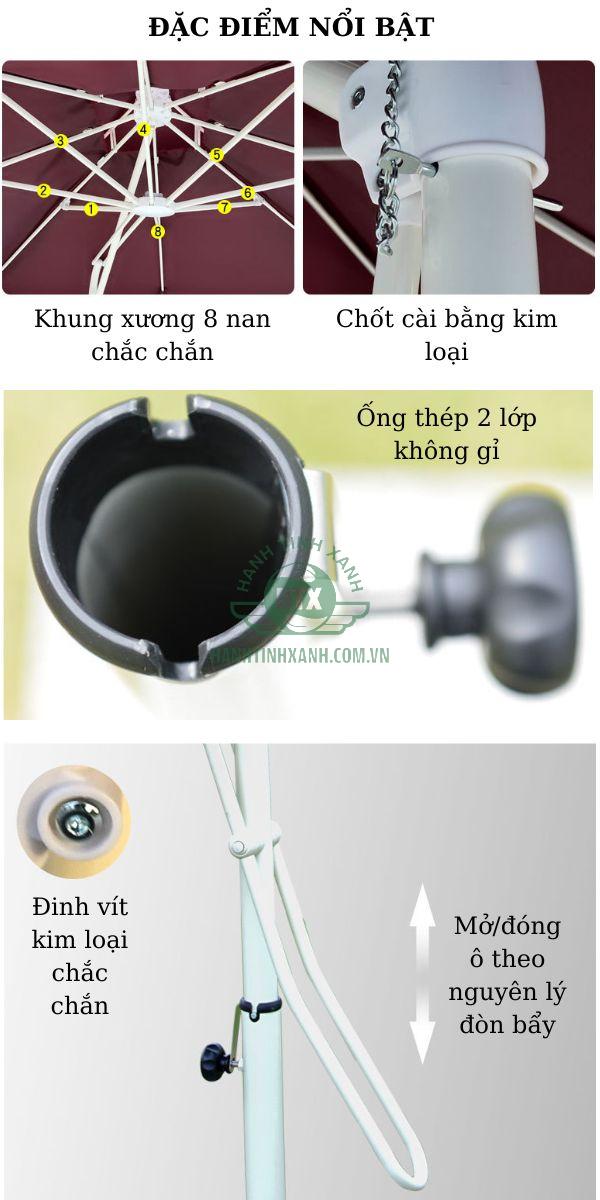 Dù Vuông Lệch Tâm Gallery 1