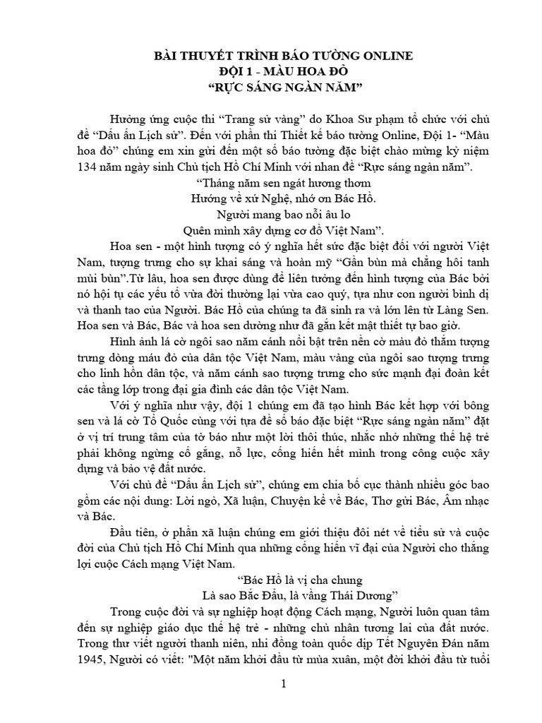Mẫu Bài Thuyết Trình Báo Tường Hay & Ấn Tượng Gallery 2