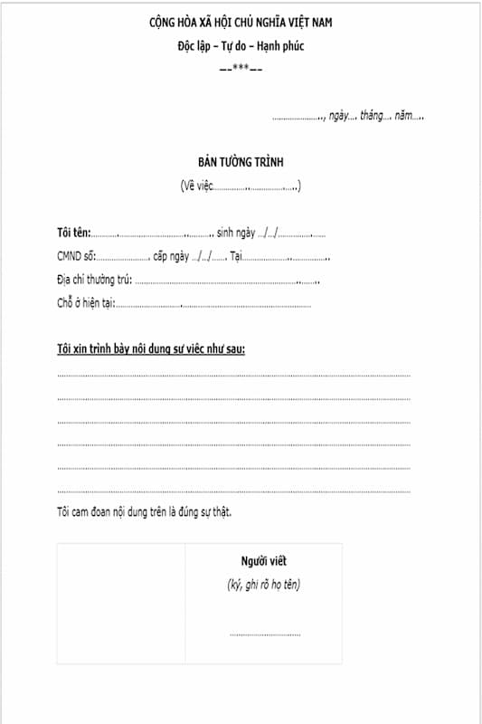 Cách Viết Bản Tường Trình Học Sinh Đánh Nhau Gallery 1
