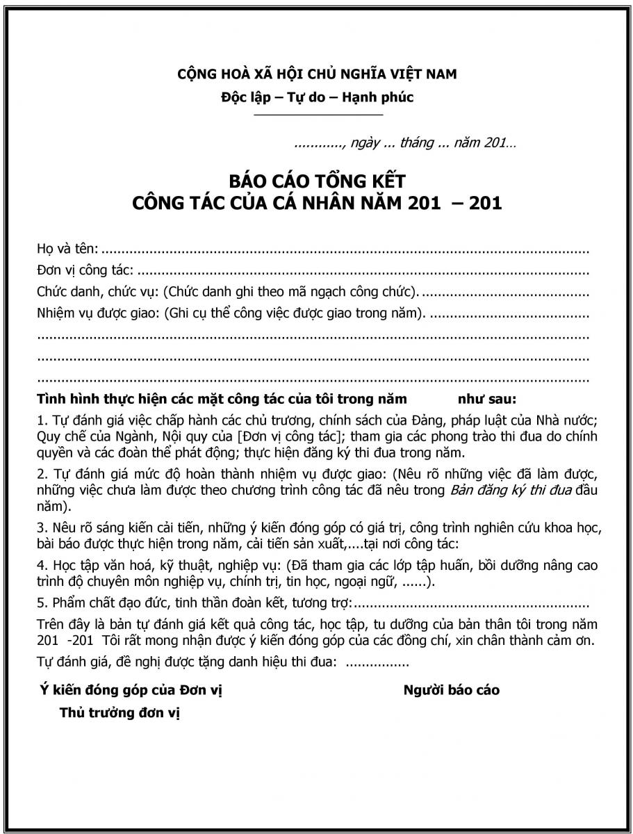 Mẫu Báo Cáo Công Việc Cuối Năm Chuẩn SEO Gallery 1
