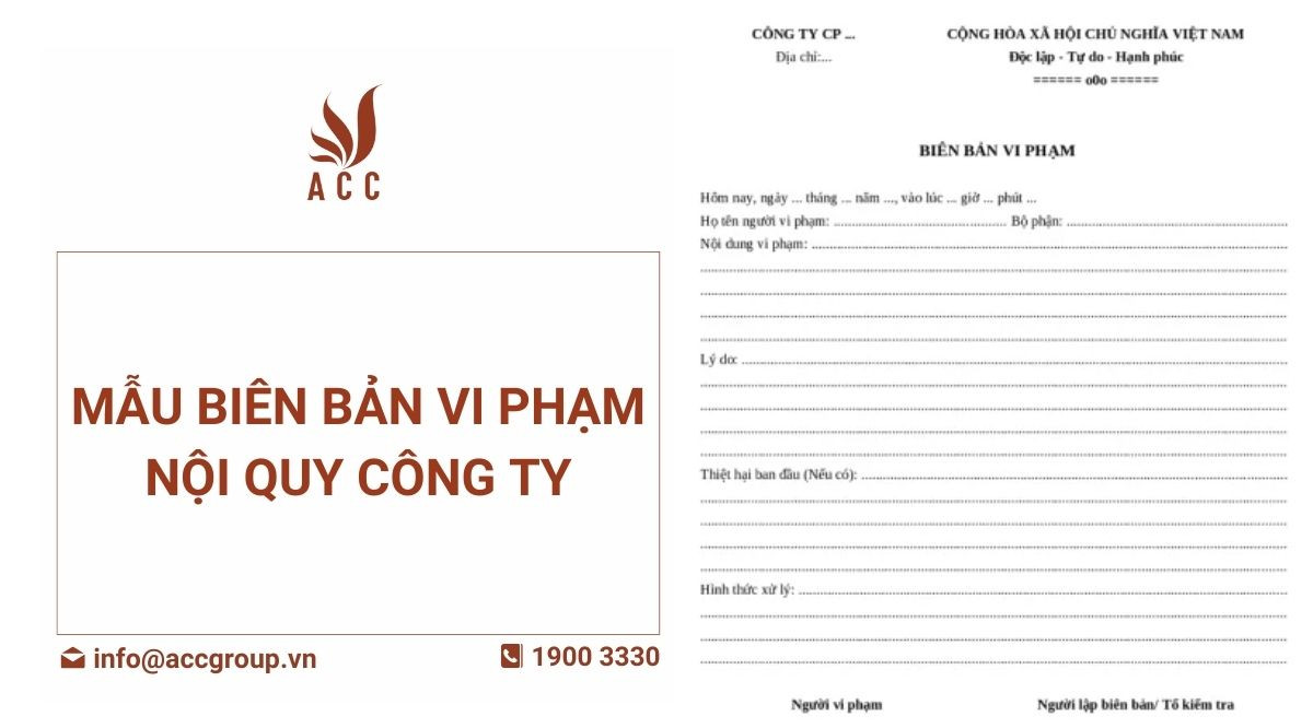 Mẫu Lập Biên Bản Vi Phạm Nội Quy Công Ty Gallery 1