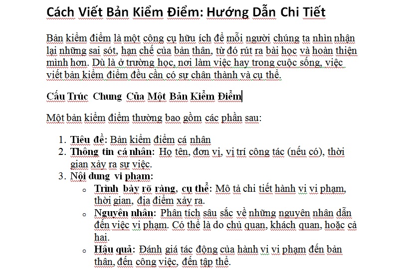 Cách Trình Bày Bản Kiểm Điểm Chuẩn & Hiệu Quả Gallery 1
