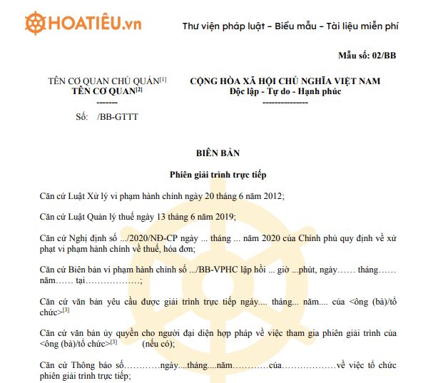 Mẫu Biên Bản Giải Trình Chi Tiết và Chuẩn SEO Gallery 1