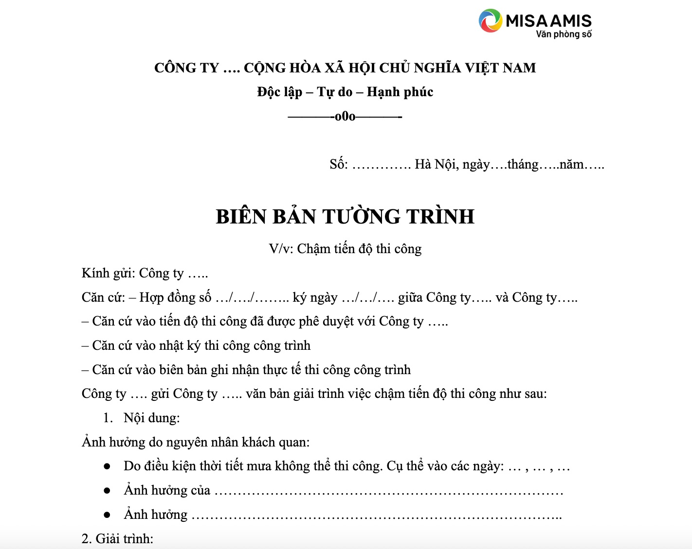 Mẫu Biên Bản Tường Trình Sự Việc Chuẩn SEO Gallery 1