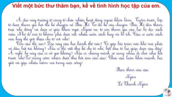 Cách Viết Thư Hay Cho Học Sinh Lớp 5 Gallery 1