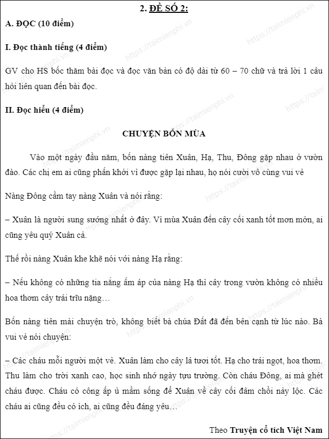 Đề thi Tiếng Việt lớp 2 học kì 2 sách Chân trời sáng tạo Gallery 1