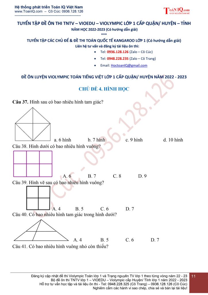 Đề Thi Violympic Toán Lớp 1: Chuẩn bị tốt nhất cho con bạn! Gallery 1