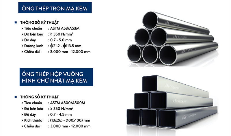 Cây sắt hộp dài bao nhiêu mét?