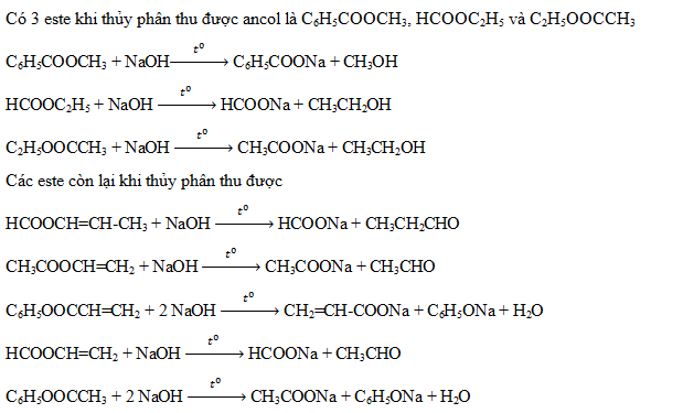 Phản ứng CH3COOCH2CH3 + NaOH