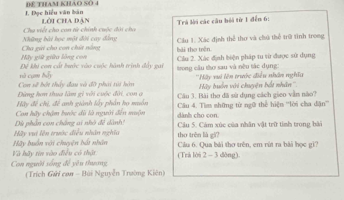 Cha viết cho con từ chính cuộc đời cha