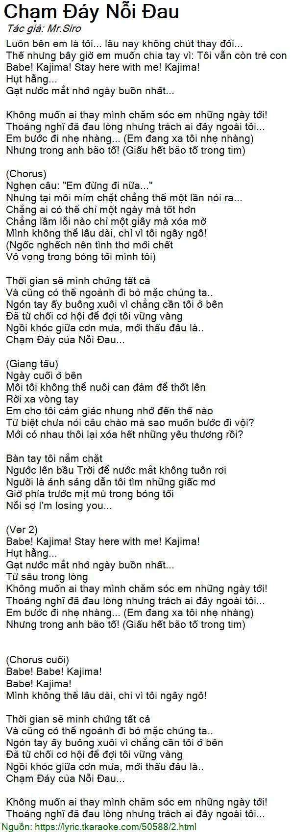Chạm Đáy Nỗi Đau Lời