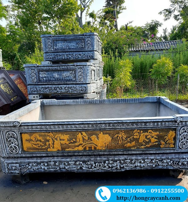 Chậu xi măng hình chữ nhật: Giải pháp trồng cây hiện đại và bền đẹp
