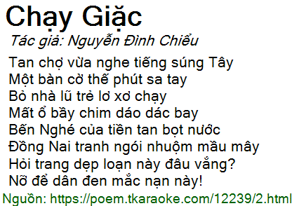 Chạy Giặc Nguyễn Đình Chiểu