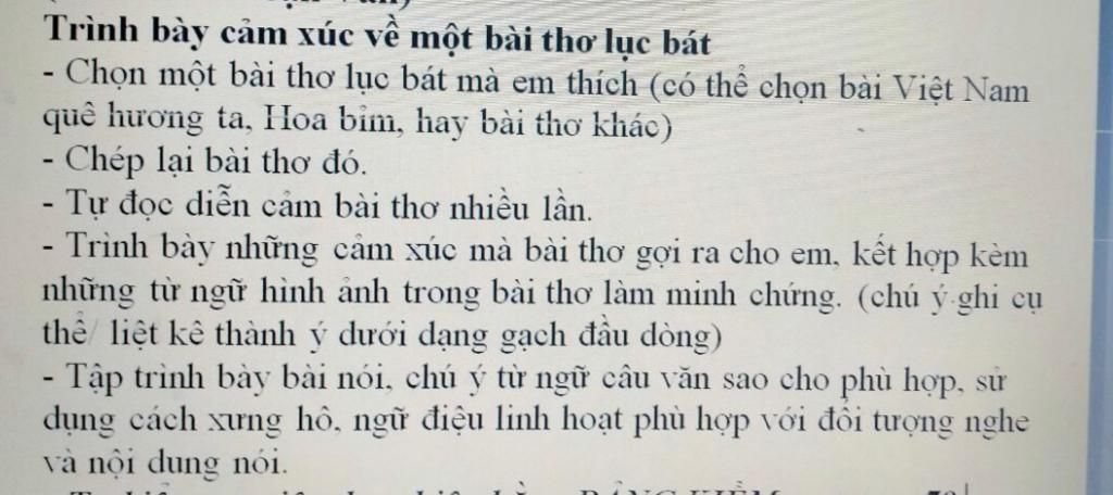 Trình bày cảm xúc về một bài thơ lục bát Gallery 2