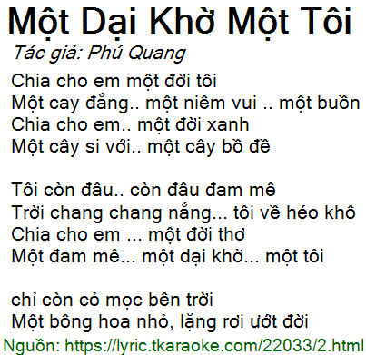 Chia Cho Em Một Đời Tôi