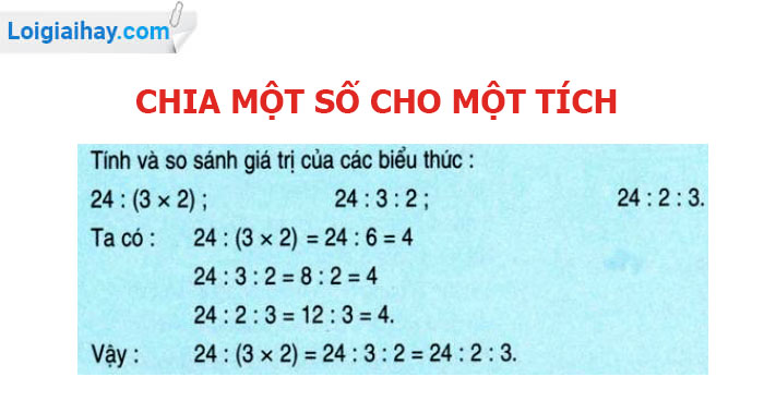 Chia một số cho một tích